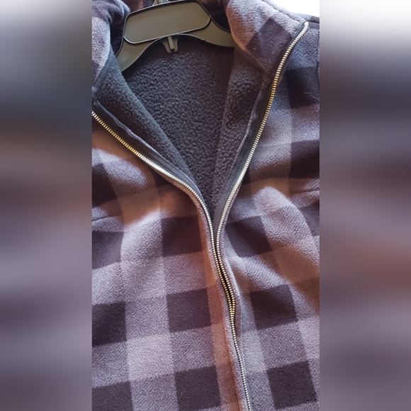 Denim & Co. Women Plaid Print Sherpa Lined Fleece Coat NWT - Picture 7 of 10